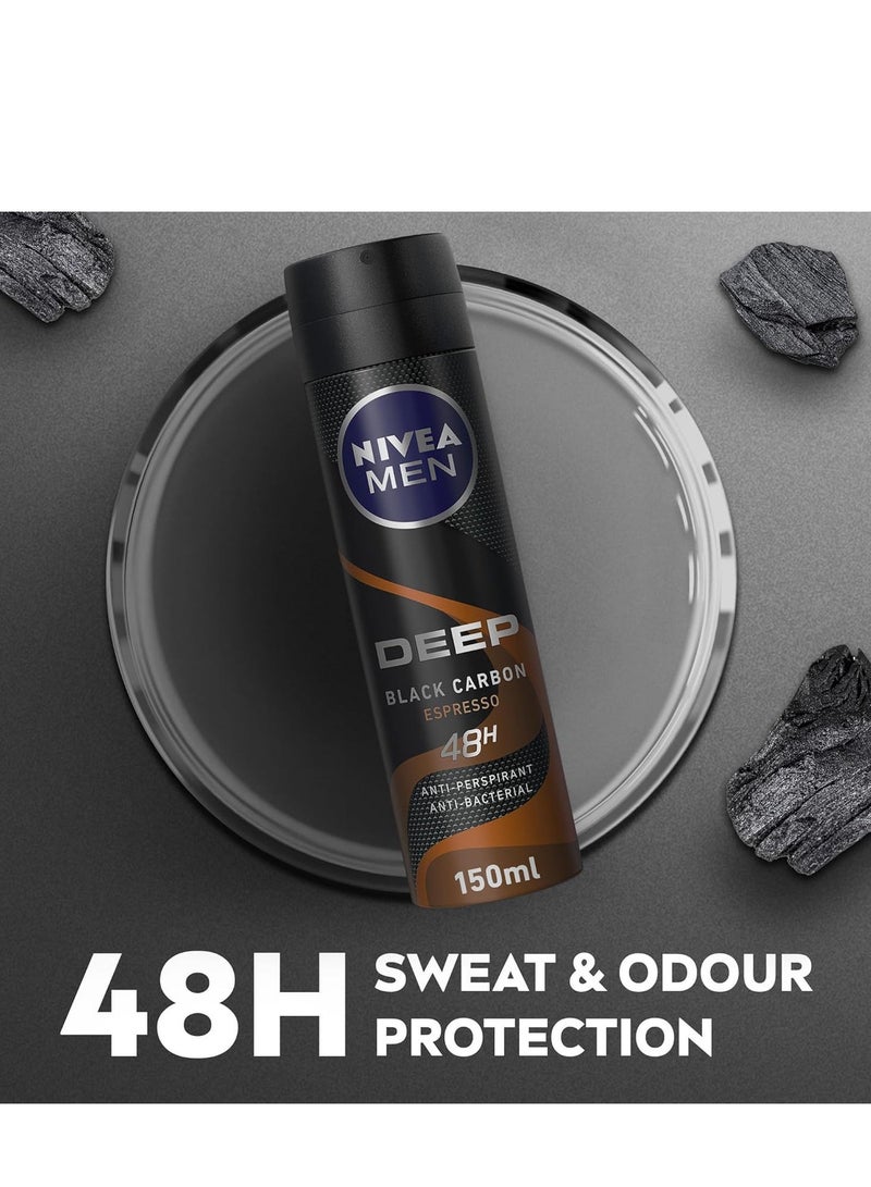 نيفيا عبوتين من نيفيا مزيل عرق رجالي عميق بالاسبريسو 150 مل - Image 5